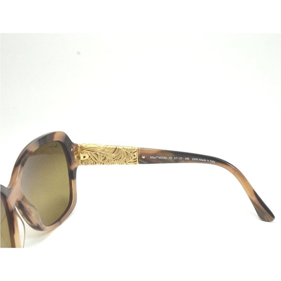 Maui Jim Swaying Palms MJ 530-93 Brown Stripe with 24K Gold / HCL Bronze… - Picture 5 of 6